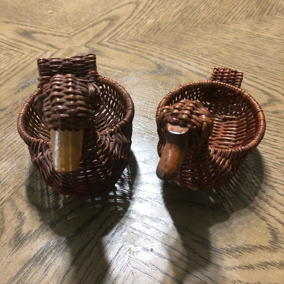 Duck wicker wood duck baskets two - Picture 11 of 12